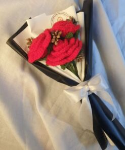 Forever Red Crochet Roses