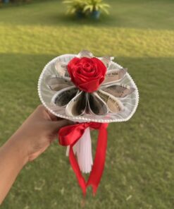 Single rose money Bouquet