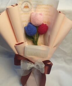 Triple Tulip Bliss! Handcrafted Crochet